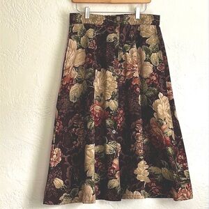 Orvis Floral A-Line Skirt - Multicolor
